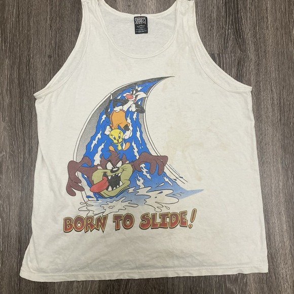 Vintage Sherry Looney Tunes Tank Top Mens Size large White 1997